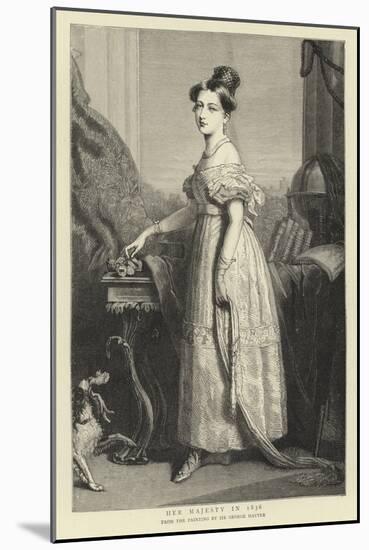 Her Majesty in 1836-Sir George Hayter-Mounted Giclee Print