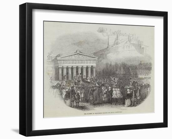 Her Majesty in Edinburgh, Passing the Royal Institution-null-Framed Giclee Print