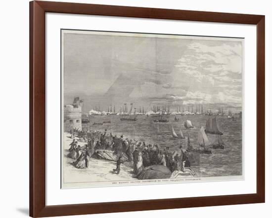 Her Majesty Leaving Portsmouth to Visit the Baltic Fleet-null-Framed Giclee Print