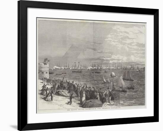 Her Majesty Leaving Portsmouth to Visit the Baltic Fleet-null-Framed Giclee Print