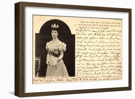 Her Majesty Queen Alexandra of Denmark, Crown-null-Framed Giclee Print