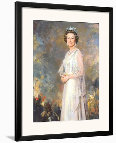 Her Majesty Queen Elizabeth II-R. Macarron-Framed Art Print