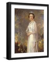 Her Majesty Queen Elizabeth II-R. Macarron-Framed Art Print