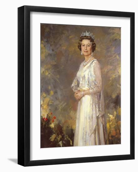 Her Majesty Queen Elizabeth II-R. Macarron-Framed Art Print