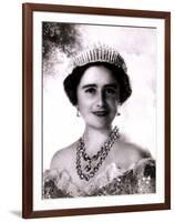 Her Majesty Queen Elizabeth, the Queen Mother, in Tiara and Gown, 4 August 1900 - 30 March 2002-Cecil Beaton-Framed Photographic Print