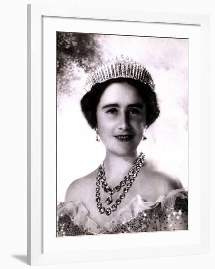 Her Majesty Queen Elizabeth, the Queen Mother, in Tiara and Gown, 4 August 1900 - 30 March 2002-Cecil Beaton-Framed Photographic Print