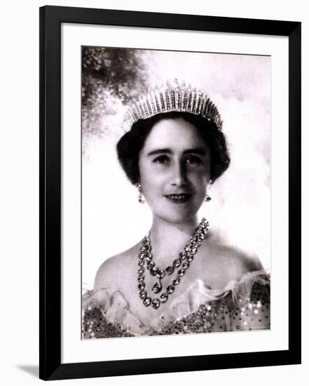 Her Majesty Queen Elizabeth, the Queen Mother, in Tiara and Gown, 4 August 1900 - 30 March 2002-Cecil Beaton-Framed Photographic Print