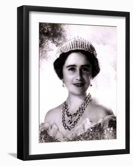 Her Majesty Queen Elizabeth, the Queen Mother, in Tiara and Gown, 4 August 1900 - 30 March 2002-Cecil Beaton-Framed Photographic Print