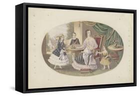 Her Majesty Queen Victoria and Family, c.1851-English School-Framed Stretched Canvas