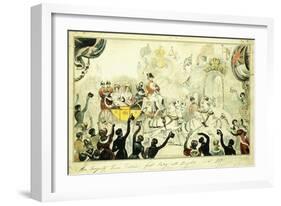 Her Majesty Queen Victoria 's First Entry into Brighton Oct. 4th 1837, 1837-George Cruikshank-Framed Giclee Print