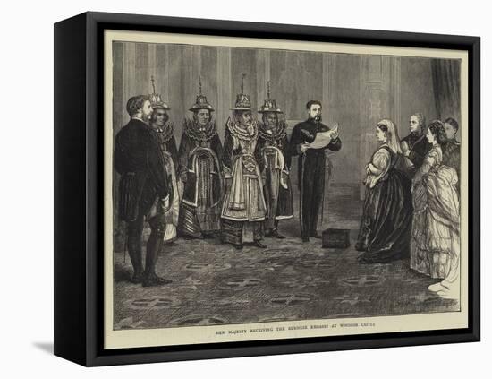 Her Majesty Receiving the Burmese Embassy at Windsor Castle-Francis S. Walker-Framed Stretched Canvas