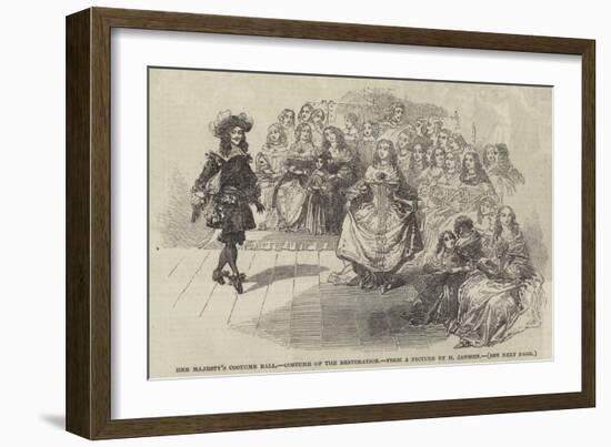 Her Majesty's Costume Ball, Costume of the Restoration-null-Framed Giclee Print