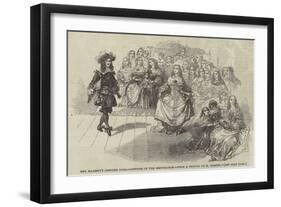 Her Majesty's Costume Ball, Costume of the Restoration-null-Framed Giclee Print