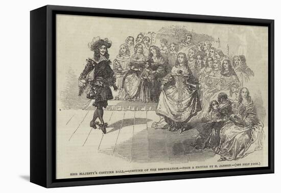 Her Majesty's Costume Ball, Costume of the Restoration-null-Framed Stretched Canvas