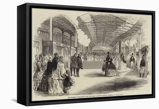 Her Majesty's Departure from the Great Northern Railway Terminus, at King'S-Cross-null-Framed Stretched Canvas