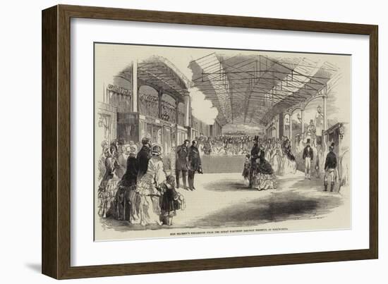 Her Majesty's Departure from the Great Northern Railway Terminus, at King'S-Cross-null-Framed Giclee Print