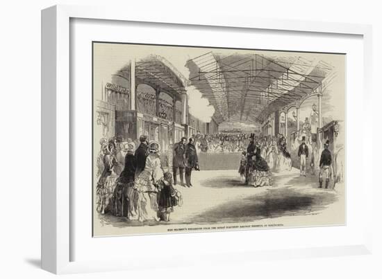 Her Majesty's Departure from the Great Northern Railway Terminus, at King'S-Cross-null-Framed Giclee Print