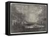 Her Majesty's Visit to France, the Fireworks at Versailles-null-Framed Stretched Canvas