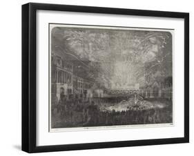 Her Majesty's Visit to France, the Fireworks at Versailles-null-Framed Giclee Print