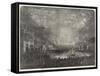 Her Majesty's Visit to France, the Fireworks at Versailles-null-Framed Stretched Canvas