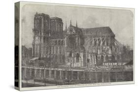 Her Majesty's Visit to Paris, Notre Dame, from the Seine-null-Stretched Canvas