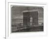 Her Majesty's Visit to Paris, the Arc De Triomphe De L'Etoile, Illuminated-null-Framed Giclee Print