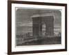 Her Majesty's Visit to Paris, the Arc De Triomphe De L'Etoile, Illuminated-null-Framed Giclee Print