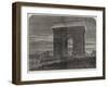 Her Majesty's Visit to Paris, the Arc De Triomphe De L'Etoile, Illuminated-null-Framed Giclee Print