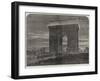 Her Majesty's Visit to Paris, the Arc De Triomphe De L'Etoile, Illuminated-null-Framed Giclee Print