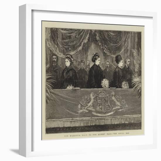 Her Majesty's Visit to the Albert Hall, the Royal Box-null-Framed Giclee Print