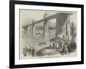 Her Majesty's Visit to the Britannia Tubular Bridge-null-Framed Giclee Print