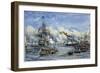 Her Majesty's Visit to the Flagship on August 11, 1853, Showing the Ships 'Duke of Wellington' and-William Adolphus Knell-Framed Giclee Print