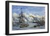 Her Majesty's Visit to the Flagship on August 11, 1853, Showing the Ships 'Duke of Wellington' and-William Adolphus Knell-Framed Giclee Print