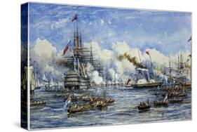 Her Majesty's Visit to the Flagship on August 11, 1853, Showing the Ships 'Duke of Wellington' and-William Adolphus Knell-Stretched Canvas