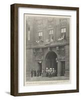 Her Majesty the Queen and the Royal Visitors Watching the Departure of the Duke of York and His Bri-null-Framed Giclee Print