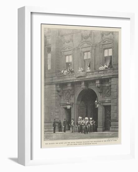 Her Majesty the Queen and the Royal Visitors Watching the Departure of the Duke of York and His Bri-null-Framed Giclee Print