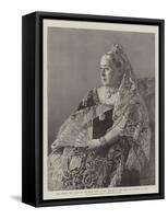 Her Majesty the Queen in the Dress Worn at the Wedding of the Duke and Duchess of York-null-Framed Stretched Canvas