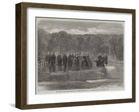 Her Majesty the Queen Planting the Prince Consort's Oak in Windsor Great Park-null-Framed Giclee Print