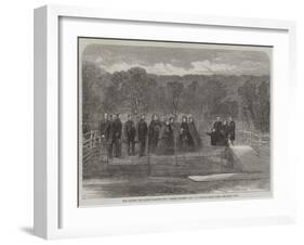 Her Majesty the Queen Planting the Prince Consort's Oak in Windsor Great Park-null-Framed Giclee Print