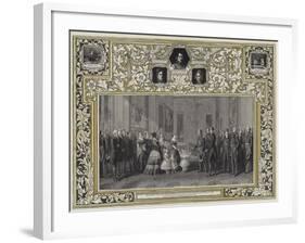 Her Majesty the Queen Receiving King Louis Philippe in Windsor Castle, 8 October 1844-Franz Xaver Winterhalter-Framed Giclee Print