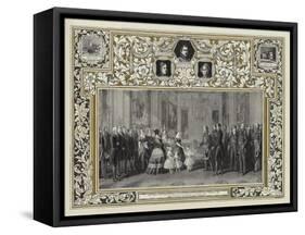 Her Majesty the Queen Receiving King Louis Philippe in Windsor Castle, 8 October 1844-Franz Xaver Winterhalter-Framed Stretched Canvas