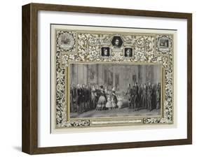 Her Majesty the Queen Receiving King Louis Philippe in Windsor Castle, 8 October 1844-Franz Xaver Winterhalter-Framed Giclee Print