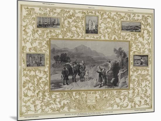 Her Majesty the Queen, the Princess Royal, and the Prince of Wales at Loch Laggan, Scotland-Edwin Landseer-Mounted Giclee Print