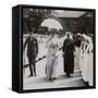 Her Majesty Walking Through the Guard of Honour of Nurses of Rn Hospital, Hull, 20th Century-null-Framed Stretched Canvas