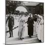 Her Majesty Walking Through the Guard of Honour of Nurses of Rn Hospital, Hull, 20th Century-null-Mounted Photographic Print