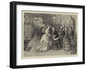 Her Majesty Welcoming the Duchess of Edinburgh at the Railway Station, Windsor-George Goodwin Kilburne-Framed Giclee Print