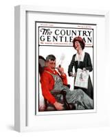 "Her Man Won!," Country Gentleman Cover, November 1, 1924-J.F. Kernan-Framed Giclee Print