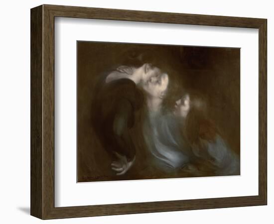 Her Mother's Kiss, 1890s-Eugene Carriere-Framed Giclee Print