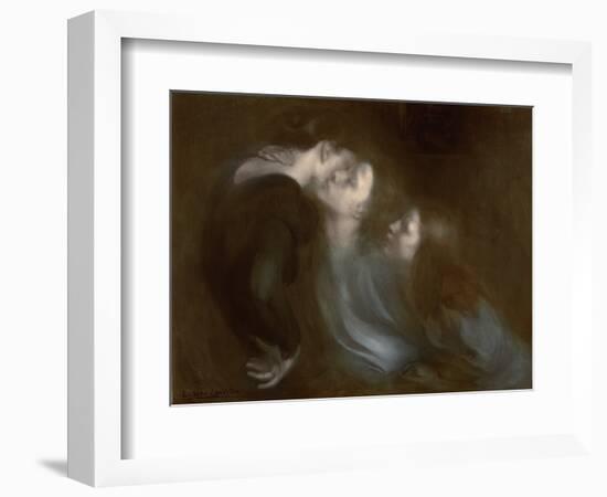 Her Mother's Kiss, 1890s-Eugene Carriere-Framed Giclee Print