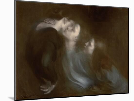 Her Mother's Kiss, 1890s-Eugene Carriere-Mounted Giclee Print